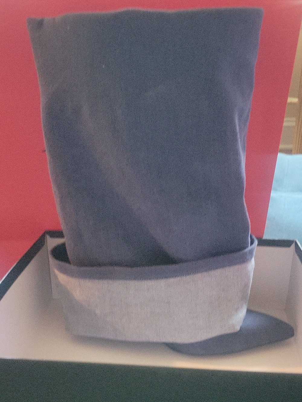 AZALEA WANG Blue Fold-Over STYLISH DENIM BOOTS - Picture 5 of 11